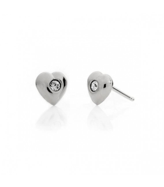 PENDIENTES PLATA CORAZÓN VICTORIA CRUZ - A3480-7T