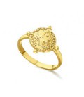 ANILLO MONEDA SILUETA CARA PLATA DORADO - LA119AM.13