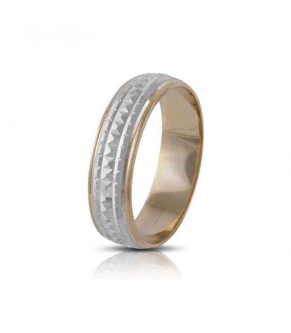 Alianza Oro 18K Bicolor Mod. Monte - C
