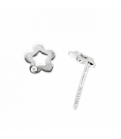 PENDIENTES ORO BLANCO Y DIAMANTES BEBÉ - 26-8730-B-P