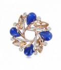 BROCHE ROSÉ PIEDRAS AZULES - 98-B14BE204