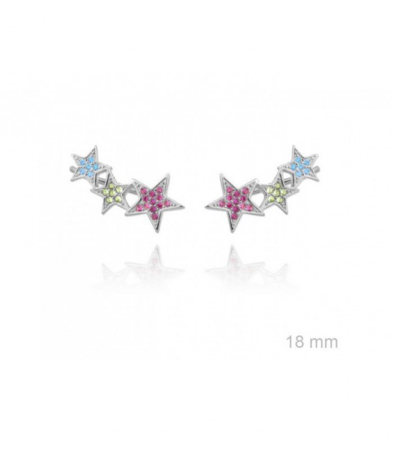 PENDIENTES TREPADORES PLATA ESTRELLA - 151694