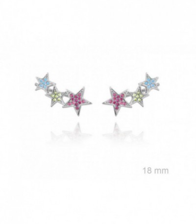 PENDIENTES TREPADORES PLATA ESTRELLA - 151694
