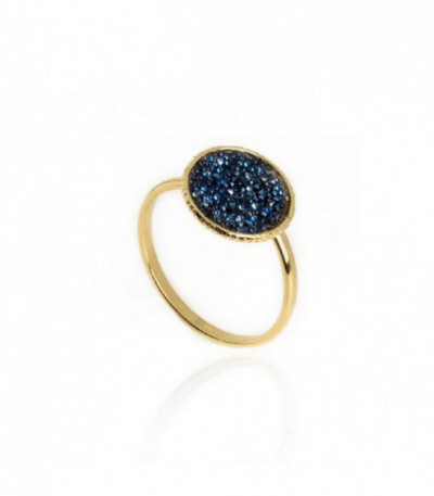 ANILLO CHISS DENIM BLUE - ORO - A3578-18DA