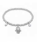 Brazalete Elástico Millennial Mano Fátimal Acero LOTUS STYLE - LS2170-2/3