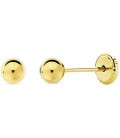 Pendientes Bola Lisa 4MM Oro 18K - 7001