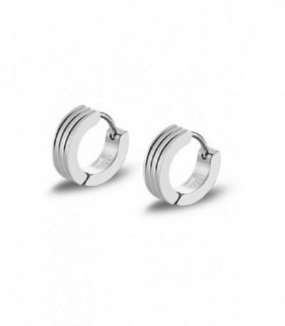 Aros Acero con Surcos Mens Earrings LOTUS STYLE - LS2154-4/1