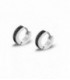 Aros Acero Bicolor IP Negro Grecas Mens Earrings LOTUS STYLE - LS2159-4/1