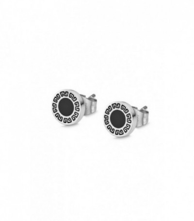 Pendientes Redondos Acero Grecas Mens Earrings LOTUS STYLE - LS2164-4/1