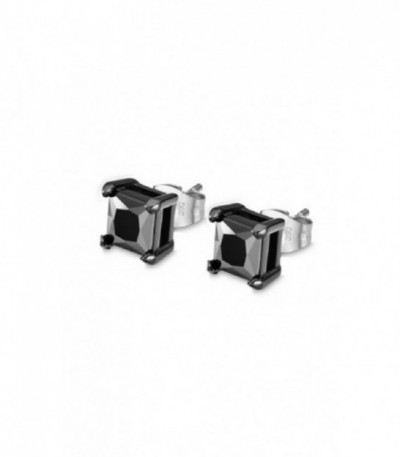 Pendientes Cuadrados Acero IP Negro Mens Earrings LOTUS STYLE - LS2166-4/2