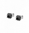 Pendientes Redondos Acero IP Negro Mens Earrings LOTUS STYLE - LS2167-4/2
