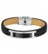 Pulsera Hombre Acero IP Negro y Cuero Negro LOTUS STYLE - LS1808-2/4