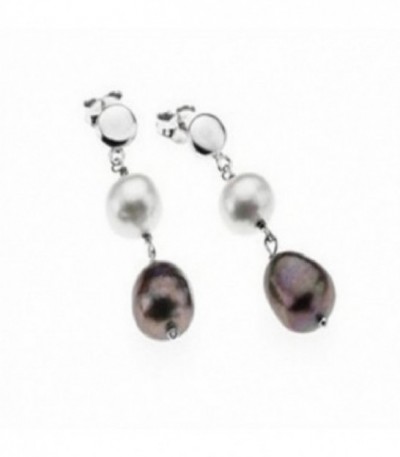 PENDIENTES MUJER PERLAS LOTUS SILVER - LP1070-4/1