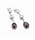 PENDIENTES MUJER PERLAS LOTUS SILVER - LP1070-4/1