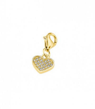 CHARM DORADO CORAZON CIRCONITAS LOTUS SILVER - LP3224-5/2