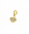 CHARM DORADO CORAZON CIRCONITAS LOTUS SILVER - LP3224-5/2