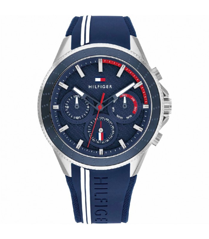 RELOJ HOMBRE AZUL CORREA CAUCHO TOMMY HILFIGER - 1791859 - Torres Joyería