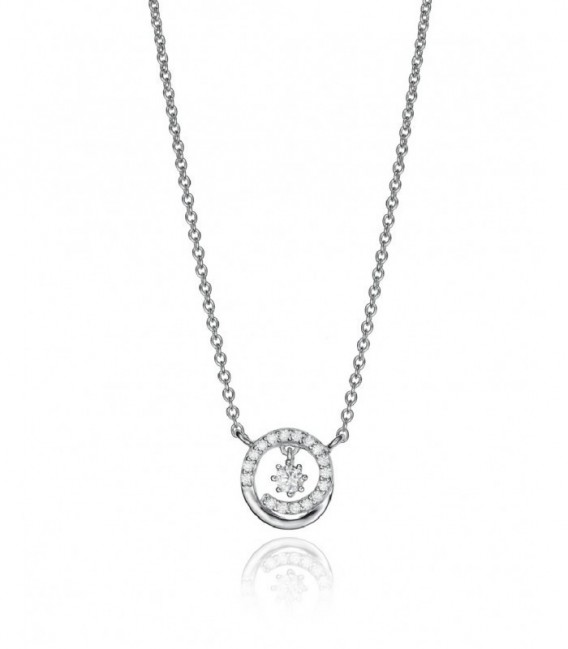 COLLAR PLATA COLGANTE CIRCULO VICEROY FASHION - 71033C000-38