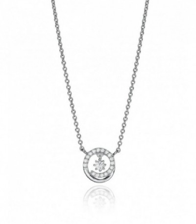 COLLAR PLATA COLGANTE CIRCULO VICEROY FASHION - 71033C000-38