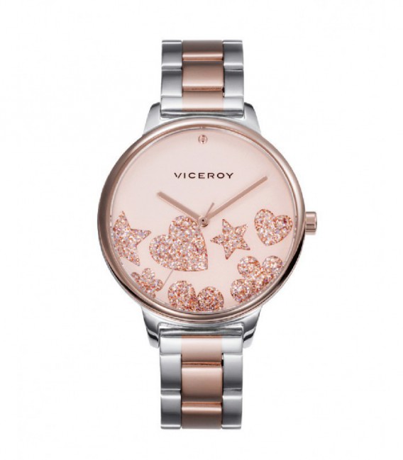 RELOJ ACERO IP ROSA BICOLOR BRAZALETE SRA VA - 461144-90