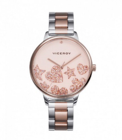 RELOJ ACERO IP ROSA BICOLOR BRAZALETE SRA VA - 461144-90