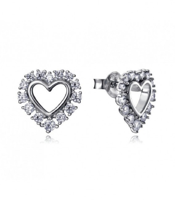 PENDIENTES PLATA LEY CORAZÓN CIRCONITAS VICEROY FASHION - 7118E000-38