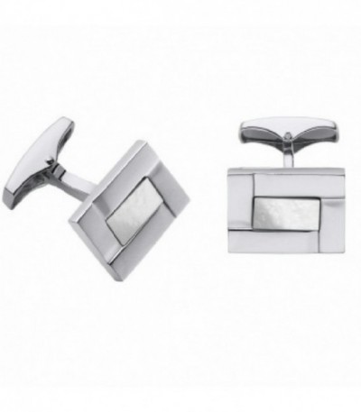 Gemelos Plata Rectangular con Nácar DURÁN EXQUSE - 00074093