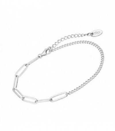 PULSERA ESLABON PLATEADO LOTUS SILVER - LP3266-2/1