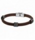 Pulsera Acero y Piel Marrón Trenzado LOTUS STYLE - LS1829-2/A