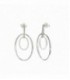 PENDIENTES ARO PLATA DOBLE OVALO LINEARGENT - 18062-A