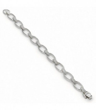PULSERA ESLABONES PLATA DISEÑO ALTERNO LINEARGENT - 18067-P