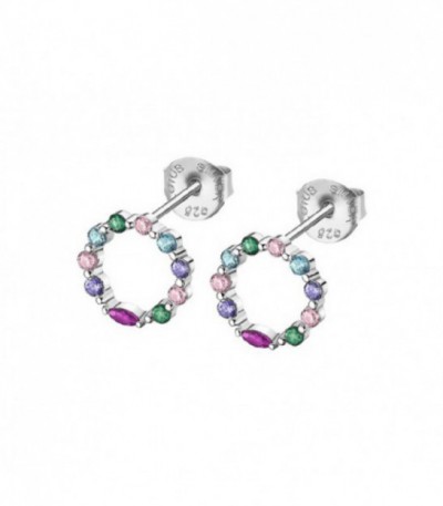 PENDIENTES REDONDOS MULTICOLOR MUJER LOTUS SILVER - LP3246-4/1
