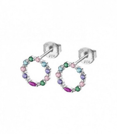 Pendientes Redondos Multicolor Mujer LOTUS SILVER - LP3246-4/1