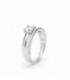 Anillo Solitario de Plata 925mls Doble Carril LINEARGENT - 12786-R