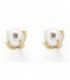 Pendientes Oro 18K para Bebé con Perla de 4MM - 27-1131-4-P