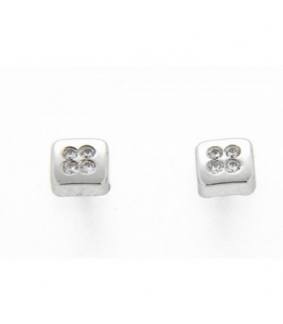 Pendientes Oro Blanco 18K para Bebé - 27-6323-1-P