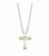 Collar Cruz Hombre Acero Bicolor IP Oro LOTUS STYLE - LS1984-1/2