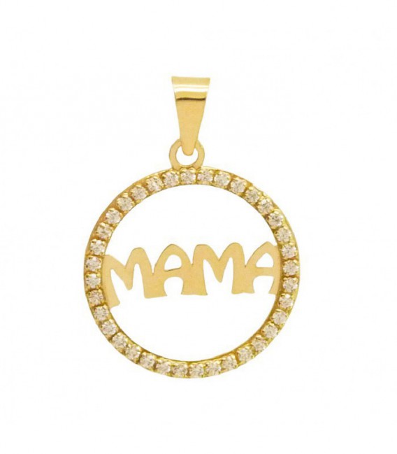 Colgante de Mamá 15mm Oro 18K - 5039