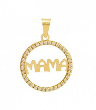 Colgante de Mamá 15mm Oro 18K - 5039