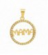Colgante de Mamá 15mm Oro 18K - 5039