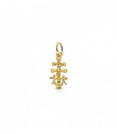 Cruz de Caravaca 15x9mm Oro Amarillo 18 Quilates - CARAVACA