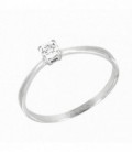 Solitario de Oro Blanco 18K con Diamante Natural para mujer - 60-2773-1-S