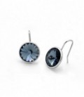 Pendientes redondos denim blue de Basic en plata VICTORIA CRUZ - A2521-18T