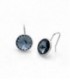 Pendientes redondos denim blue de Basic en plata VICTORIA CRUZ - A2521-18T