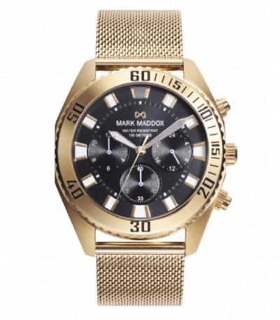 RELOJ ACERO DORADO MISSION MARK MADDOX - HM0129-57