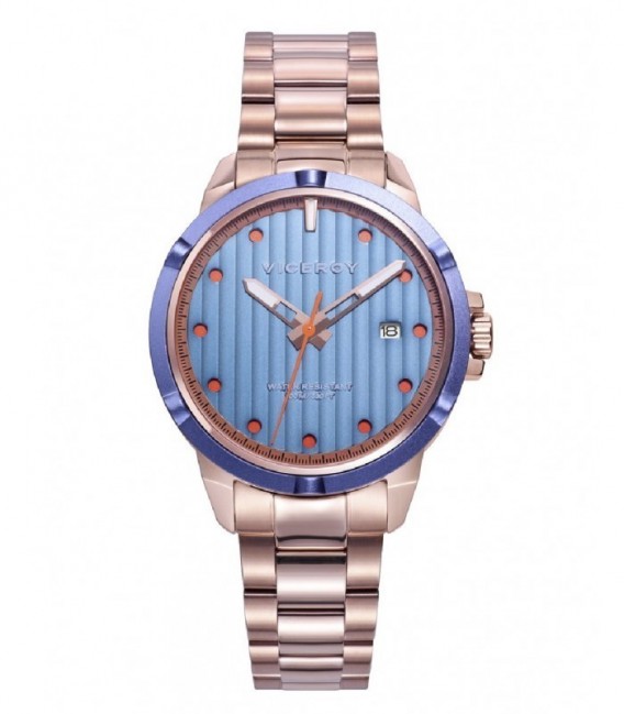 RELOJ ACERO IP ROSA BRAZALETE SRA VICEROY - 471304-37