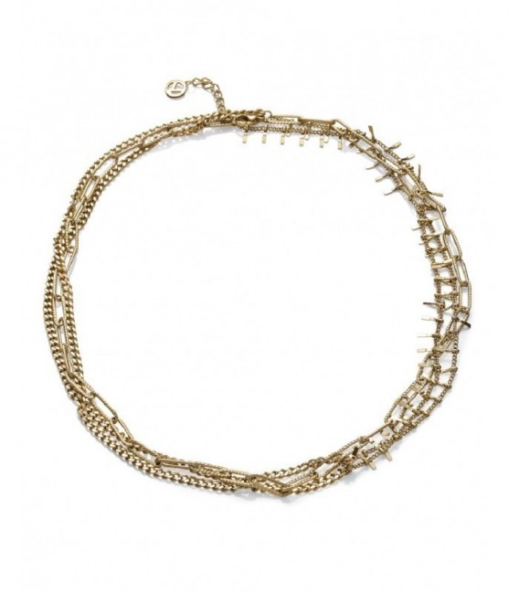 Collar Acero Dorado 3 Cadenas Barras VICEROY FASHION - 1336C01012