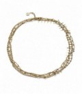 Collar Acero Dorado 3 Cadenas Barras VICEROY FASHION - 1336C01012