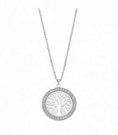 COLLARE ACERO ÁRBOL DE LA VIDA PIEDRAS LOTUS STYLE - LS2181-1/1
