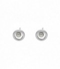 Pendientes perla de Perlite en plata - A4064-HT